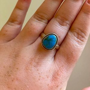 Sterling Silver Genuine Turquoise Ring